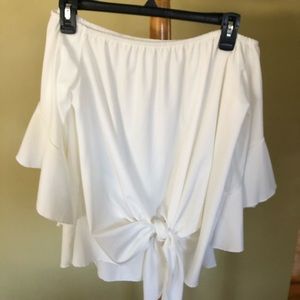 Strapless white/cream top